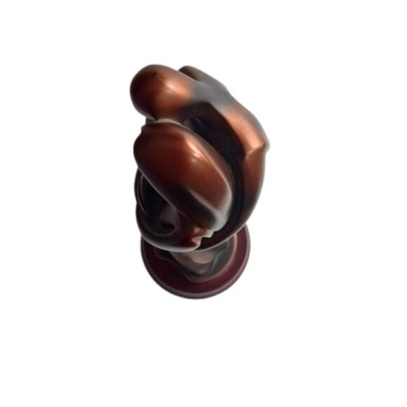 Herco Gifts Family Man Woman Baby Statue Heavy Resin Copper Bronze 12" - Picture 7 of 9